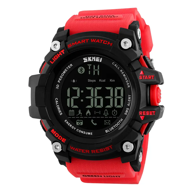 SKMEI 1227 Men Digital Wristwatches Smart Watch Pedometer Calories Outdoor Sport Watches for Mobile Phone