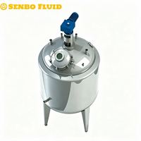 Cuve de mélange industrielle en acier inoxydable avec contrôle de température pour le mélange de boissons, de sirops et de liquides cosmétiques