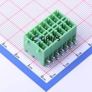 KF2EDGKRG-3.5-2*7P Plug-in Terminal Block Bent Lead Through Hole,P=3.5mm Board-to-Board / Socket - Closed Snap Fixing 2x7P 3.5mm - Product Image 1
