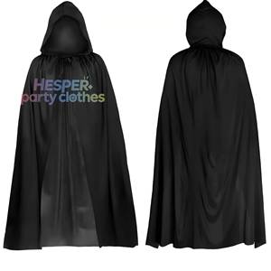 เสื้อคลุมยาวสีดำแดงแบบมีฮู้ดสำหรับผู้ใหญ่ ยี่ห้อ HP เหมาะสำหรับคอสเพลย์ฮาโลวีน ปาร์ตี้แฟนซี ชุดแม่มดหรือพ่อมดสไตล์โกธิค - Product Image 1