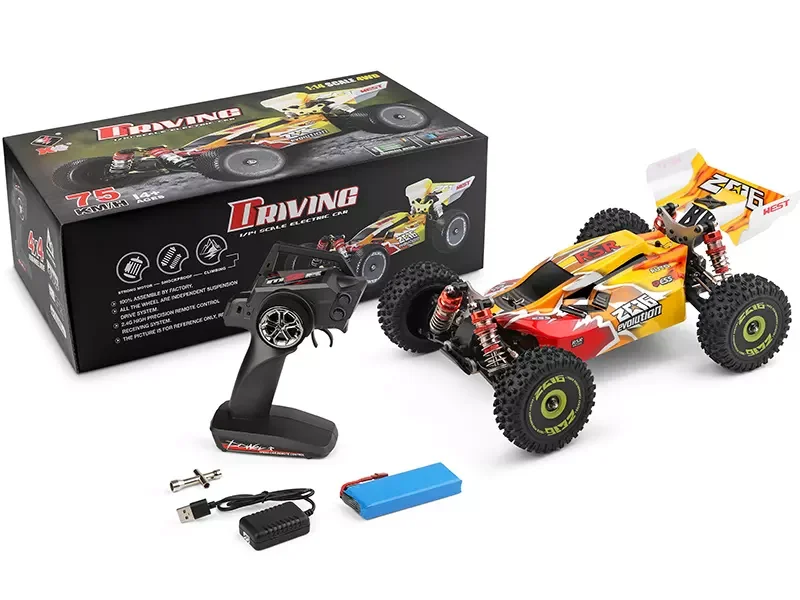 WLtoys 144010 75KM/H RC Brushless Car - 4WD Off-Road Remote