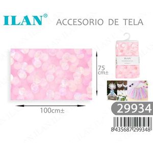 Accessorio in Tessuto di Pizzo Ilan 100x75 Cm con Motivo a Pois Rosa - Product Image 3