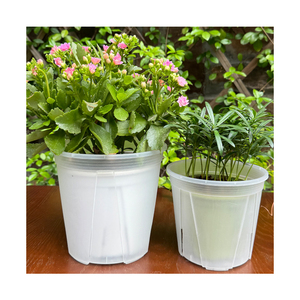 Macetas Transparentes y Blancas con <span class=keywords><strong>Autorriego</strong></span> para Orquídeas, Macetas de Plástico Transparente para Plantas de Jardín, Macetas y Jardineras para el Hogar - Product Image 1