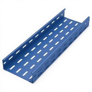 Goulotte de câblage ventilée en <span class=keywords><strong>acier</strong></span> prégalvanisé perforé pour projets de câblage commerciaux et de construction - Product Image 1