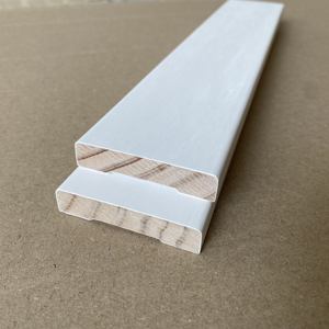 Molduras de decoración del hogar Moldura de zócalo de madera de pino articulada imprimada moderna decorativa - Product Image 5