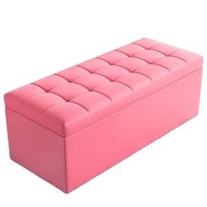 Leather <b>Storage</b> <b>Bench</b> Rectangular Shoe Changing Seat Multi Functional Home Use Stool - Product Image 4