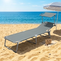 Lit pliant en métal de haute qualité sur mesure - Chaise de camping et de plage portable pour usage domestique - Conception simple pour une sieste individuelle