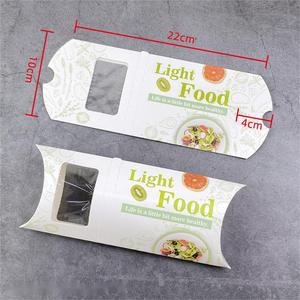 Caja de Papel para Comida para Llevar en Forma de Almohada, para Burritos y Shawarma, Caja de Papel Saludable para Comida Ligera con Ventana - Product Image 5