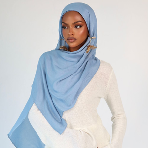 Wholesale Premium <b>Modal</b> <b>Hijab</b> Shawl Fashionable Stretchy Scarf Rhinestone Muslim Women Traditional Color Blocking Multifunction - Product Image 3