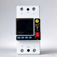 Module de protection de tension intelligent Tuya WiFi 150A avec double relais et reconnexion automatique contre les surtensions, sous-tensions et surcharges pour usage domestique CE