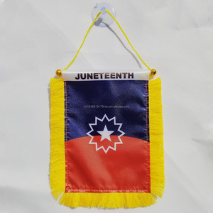 Drapeaux Juneteenth en polyester imprimés numériquement 3x5 pieds, 19 <span class=keywords><strong>juin</strong></span> 1865, style fanion, double couture solide avec 2 œillets, séchage rapide - Product Image 3