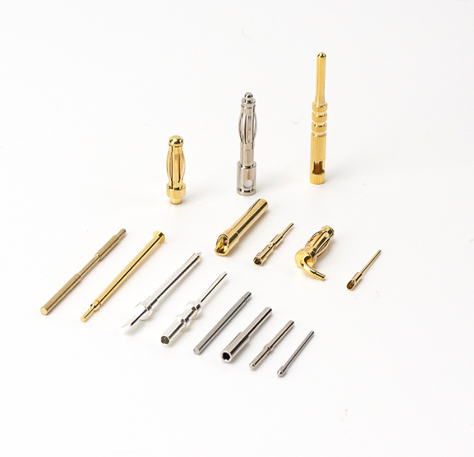 electrical 1mm banana plug terminal pin connector male and female Brass pin gold plated connector pin