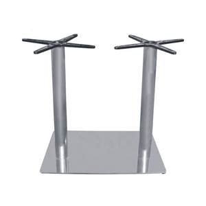 Thép đám cưới gấp siêu Gương tròn bàn kính vuông kim loại thép không gỉ Dinning bảng cơ sở chân - Product Image 6