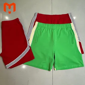 Factory OEM ODM Custom Sport Workout Fitness Cotton Boxer Striped Shorts For Men