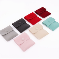 Sacs d'emballage pour bijoux en velours écologiques populaires, petits, pour colliers, bracelets, bagues, uniques et élégants