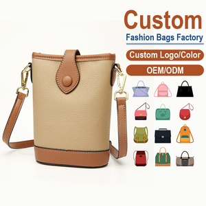 Full-Grain <b>Leather</b> Mini Bucket Crossbody, OEM/ODM Custom, Women's Phone & Essentials Bag - Product Image 1