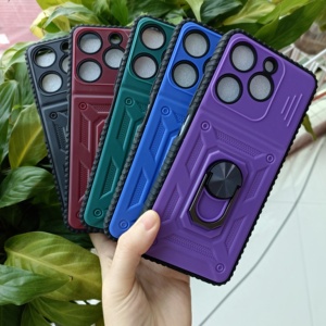 Vente en gros d'usine, vente chaude : Étui de téléphone 2-en-1 avec anneau de maintien, compatible avec les téléphones Transsion TECNO POP 20 SPARKGO 3 - Product Image 1