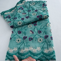 4743 Kalume Tissu de dentelle nigériane à motif 3D, dentelle française en tulle, broderie personnalisée élégante, dentelle suisse en coton