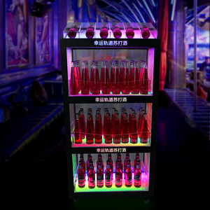 Light Up Liquor <b>Display</b> <b>Rack</b> Illuminated Beer Cabinet Mobile LED Lighting For Bars Nightclubs KTV Commercial Use - Product Image 3