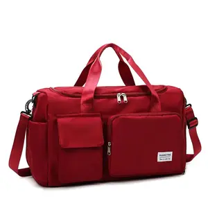 2024 Outdoor-Reisetaschen individuelles Logo wasserdichte Fitness-Tasche für Damen Yoga rosa Seesack Sport Übernachtungsbeutel