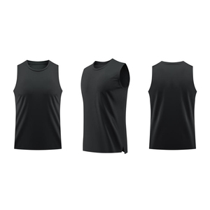 Wholesale Men Gym <b>Stringer</b> <b>Vest</b> Tank Top Men Ice Silk Seamless Mens Gym T-shirt - Product Image 2