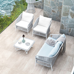 Hot Selling Garden Furniture Lounge Set Villa Leisure Pe <b>rattan</b> aluminum <b>Sofa</b> Outdoor Lounge Sectional <b>Sofa</b> Furniture Set - Product Image 3