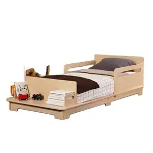 Unieke Bed Room Furniture Floor Bed Met Play Platform Multiplex Enkele Kids Auto Waggel Frame Bedden