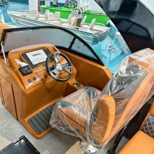 Bateau Ponton de Sport de Luxe Kinlife de 22 Pieds en Fibre de Verre avec Arceau de Sport Électrique et Salon Avant pour Croisières Familiales et Loisirs - Product Image 4