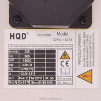 Moteur de broche CNC à refroidissement par air HQD 3,5 kW ER20 avec kit VFD, broche refroidie par air 3,5 kW pour machine CNC de découpe du bois et du MDF