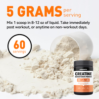 LIFEWORTH Vente en gros Supplément de prise de masse sportive sans sucre Créatine Monohydrate en poudre