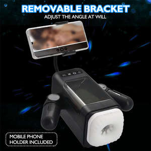 自動男性用吸引加熱マスターベーターオーラルカップストロークリアル膣吸引セックスマシン振動<span class=keywords><strong>W</strong></span>/電話ホルダー - Product Image 4