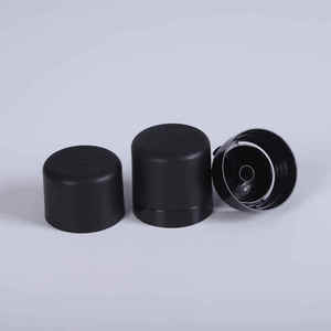 Accesorios de aerosol <span class=keywords><strong>Spray</strong></span> de aluminio negro de <span class=keywords><strong>20mm</strong></span> con tapa de perfume negra logotipo personalizado