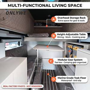 Caravana de Aluminio para Camioneta ONLYWE |   Camioneta <span class=keywords><strong>Camper</strong></span> Personalizada para Expediciones con Soporte OEM/ODM y Diseño de Plano 3D Gratuito - Product Image 3