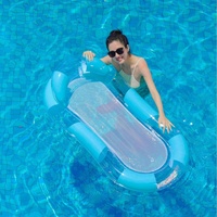 Bouée de natation double en PVC pour parents et enfants Blue Moonlight, dispositif de flottation aquatique pour adultes, lit de piscine gonflable