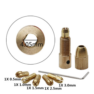 Mandrin de perceuse électrique miniature auto-serrant en laiton pour petites fraises électriques et travaux du bois - Product Image 5