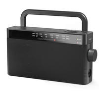 Radio portable vintage AM/FM double bande avec haut-parleur intégré, rechargeable, pour la maison et l'extérieur