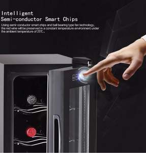 Refrigerador Termoeléctrico BCW-49 Alto y Estrecho de 49L, Refrigerador OEM con Capacidad para 18 Botellas, Puerta de Vidrio y Estante de Madera, Enfriador de Vino - Product Image 4