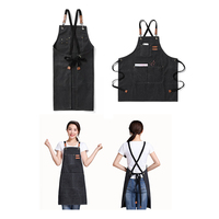 Tablier de cuisine en toile durable, réutilisable, écologique, avec logo personnalisé imprimé, pour café, salon, barista, accessoires de cuisine, outils de chef