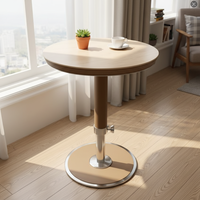 Table basse de salon de luxe couleur grain de bois, petite table de chevet ronde moderne pour chambre à coucher, personnalisable