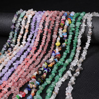 Pierres naturelles concassées, agate et jade de forme irrégulière avec trous, accessoire DIY, chaîne de pierres concassées
