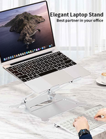 Cheap Aluminium Alloy & Silicone Ergonomic Vertical Foldable Notebook Laptop Stand for Used Refurbished for Dell Laptops