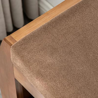 Banc à chaussures moderne en bambou avec double coussin amovible, compartiment de rangement dissimulé et tiroir latéral pour l'entrée