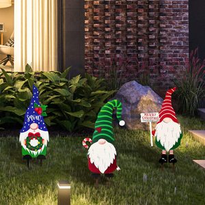 Lot de 6 Décorations de Jardin en Métal pour Halloween et Noël : Gnomes et Grappes de Vigne pour Décoration de Jardin et de Cour - Product Image 6