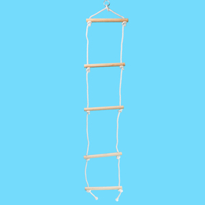 Factory Wholesale Playground Wooden Children Climbing Ladder Swing Sets Kids Rungs Safe Rope Climbing Rope Ladder
