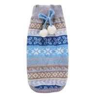 Pull pour chien élégant et luxueux en tricot d'hiver avec nœud papillon et clochette tridimensionnelle pour amis à fourrure