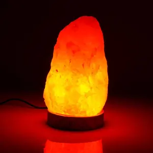 Wholesale Pink Crystal Himalayan Flame Effect Natural Crafts Himalayan Salt Lamp