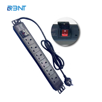 Bloc de distribution d'alimentation (PDU) 6 prises standard britanniques 13A 250V avec interrupteur double pôle marche/arrêt