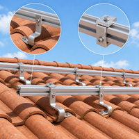 Système de montage de panneaux solaires pour toiture en tuiles, support de fixation réglable pour toit, CE ISO9001, conception personnalisée OEM