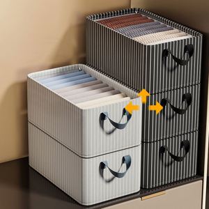 Nouveaux organisateurs de placard pliables pour la maison, boîte de rangement en tissu Oxford avec poignée - Product Image 2