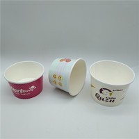 Hochwertige individuell bedruckte 10oz 12oz 16oz biologisch abbaubare Joghurt-Eiscreme Ein Pappbecher mit Deckel